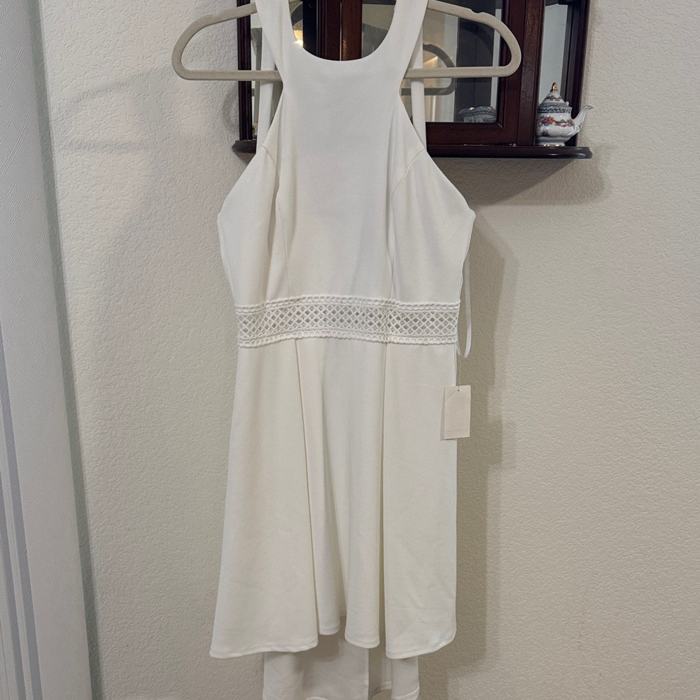 B Darlin White Sleeveless Dress